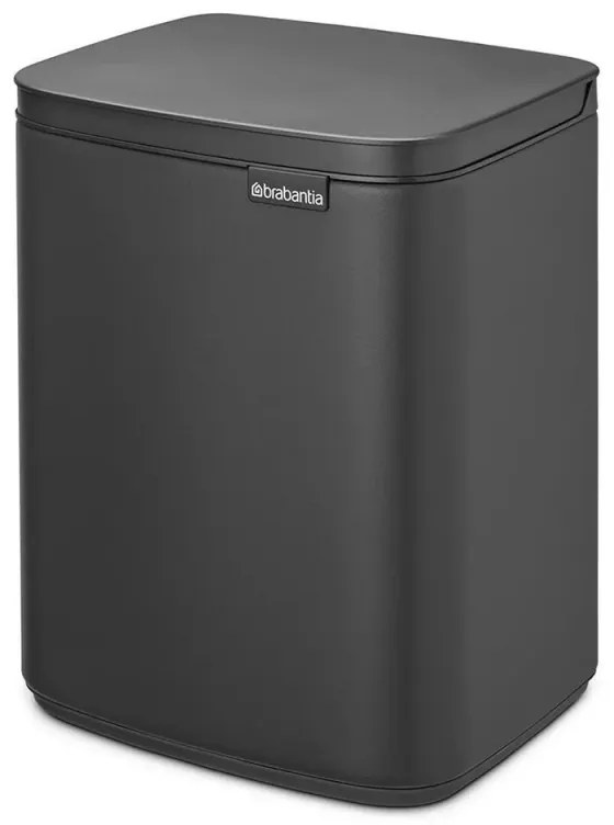 Кош за боклук Brabantia Bo Small 1006622, 4 л, Плавно и безшумно отваряне, Черен мат