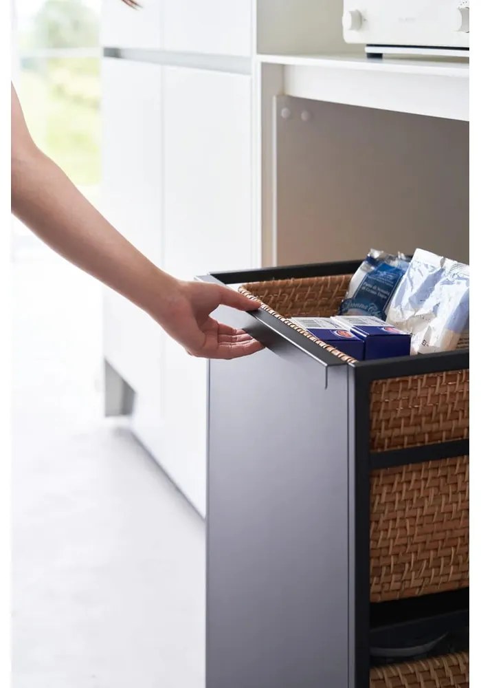 Черен метален подвижен стелаж 42x60 cm Tower – YAMAZAKI