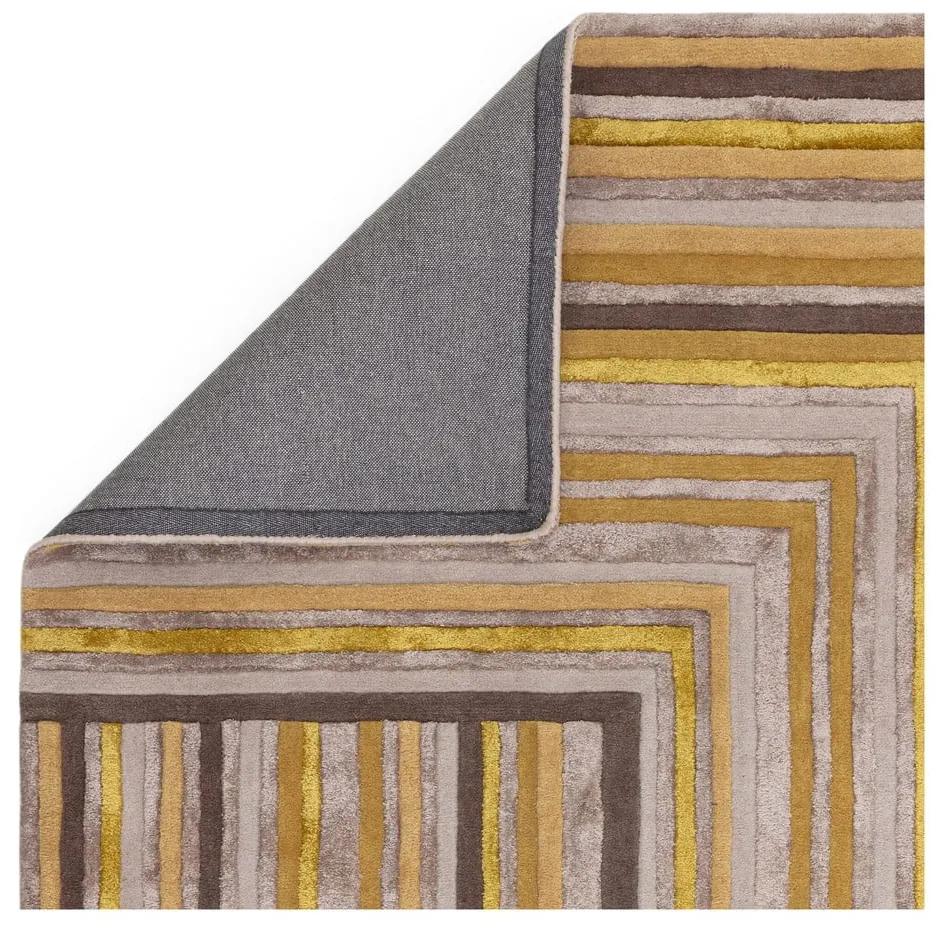 Жълт вълнен килим в цвят охра 160x230 cm Network Gold - Asiatic Carpets
