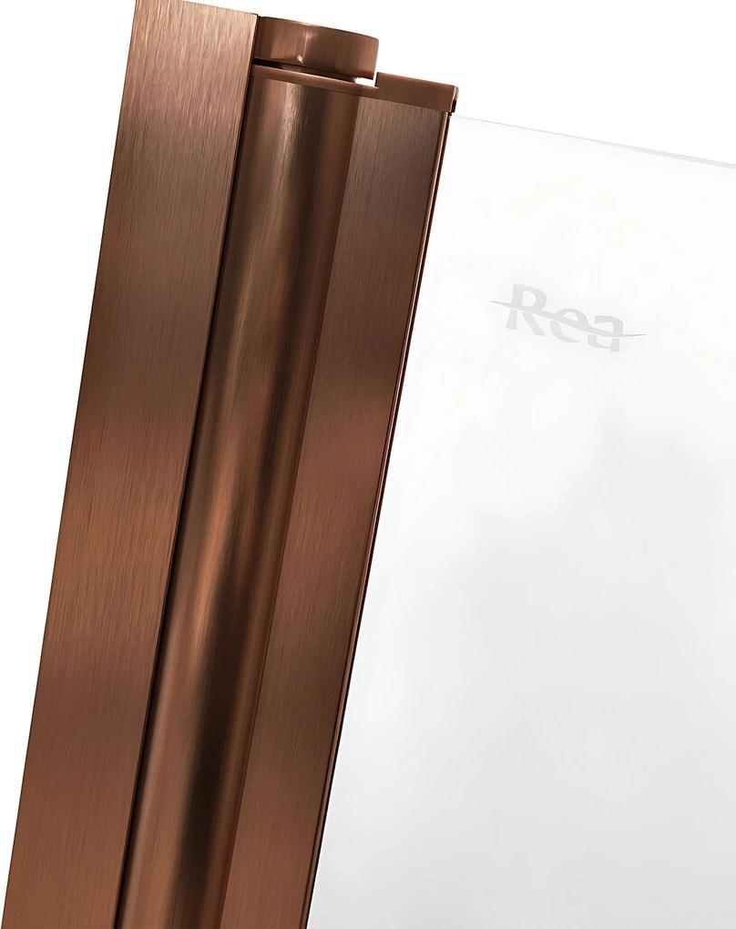 Параван подвижен за вана Rea Agat-2 100 Brush Copper