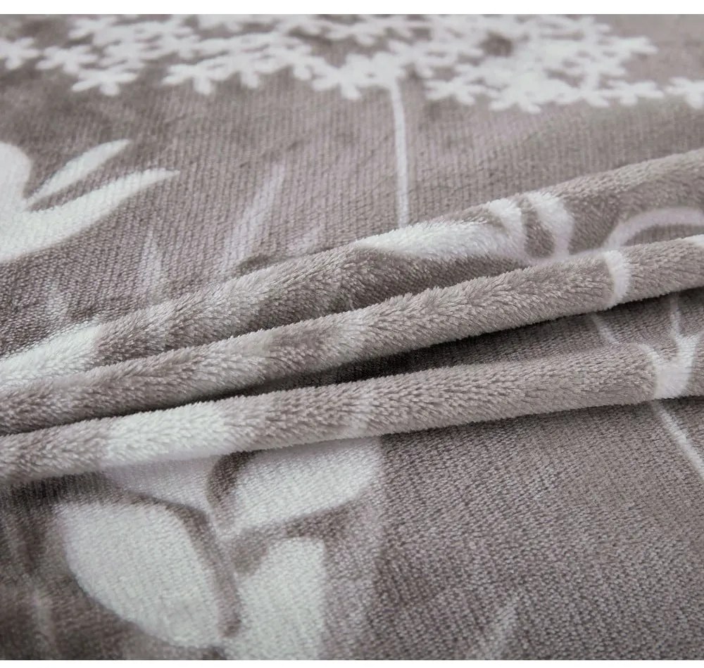 Сиво единично спално бельо от микроплюш 140x200 cm Sambuco – My House