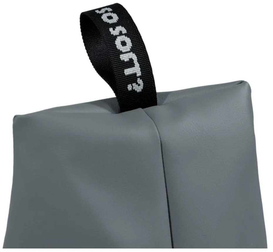 Сив детски пуф от изкуствена кожа Icy M – So Soft?