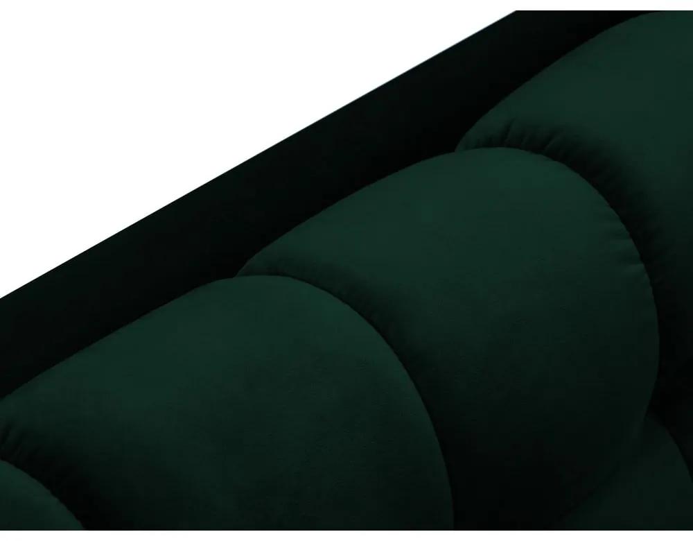 Тъмнозелен ъглов диван от кадифе , ляв ъгъл Bali - Cosmopolitan Design