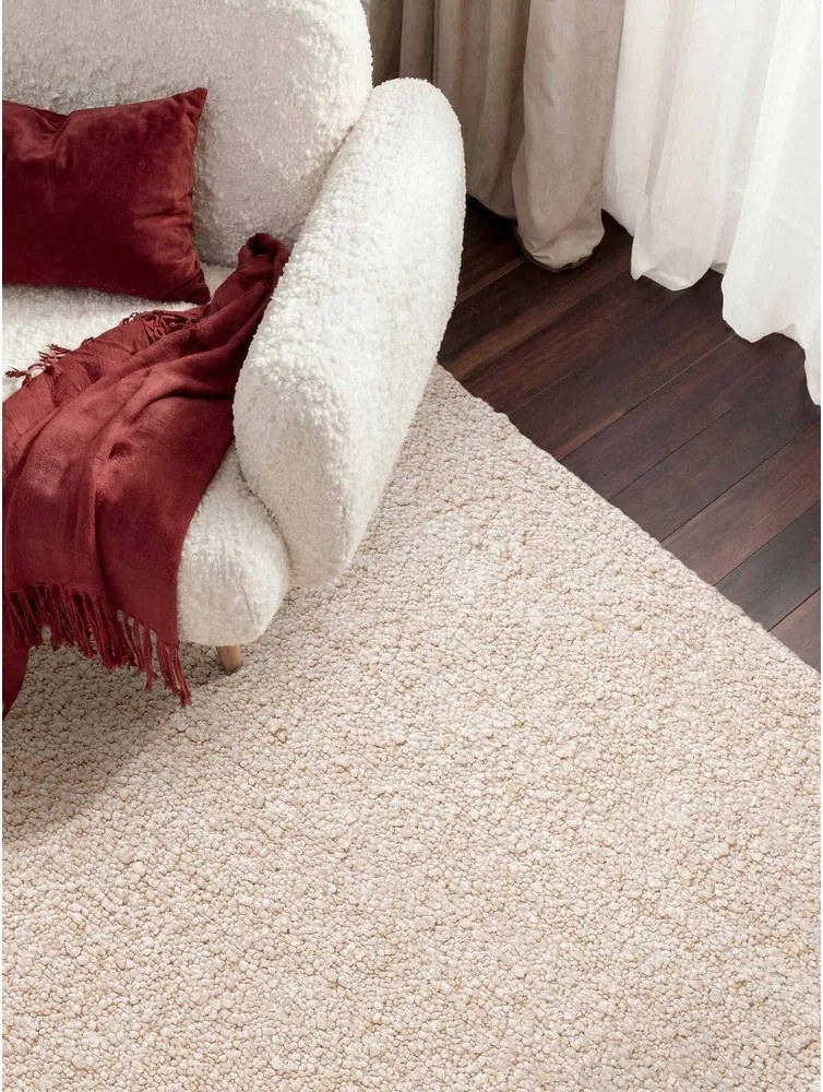 Кремав ръчно изработен килим от букле 120x170 cm Notting Hill Portobello – Ted Baker