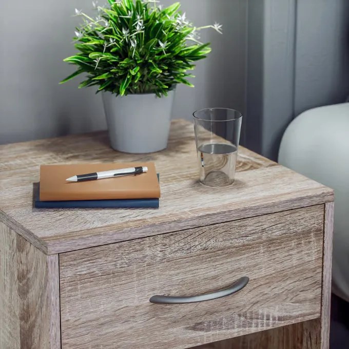 Нощно шкафче Kiel с чекмедже и рафт 41 × 39 × 28 cm antracitová