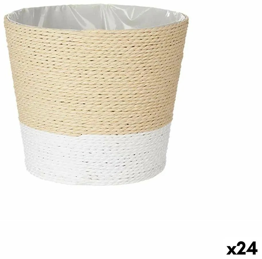 Саксия Бял Въже Пластмаса 19,5 x 17,5 x 19,5 cm (24 броя)