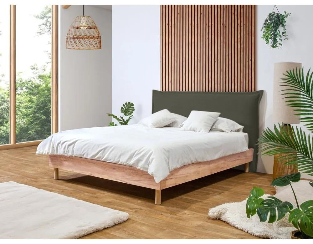 Тъмнозелено/естествено двойно легло с решетка 180x200 cm Charlie - Bobochic Paris