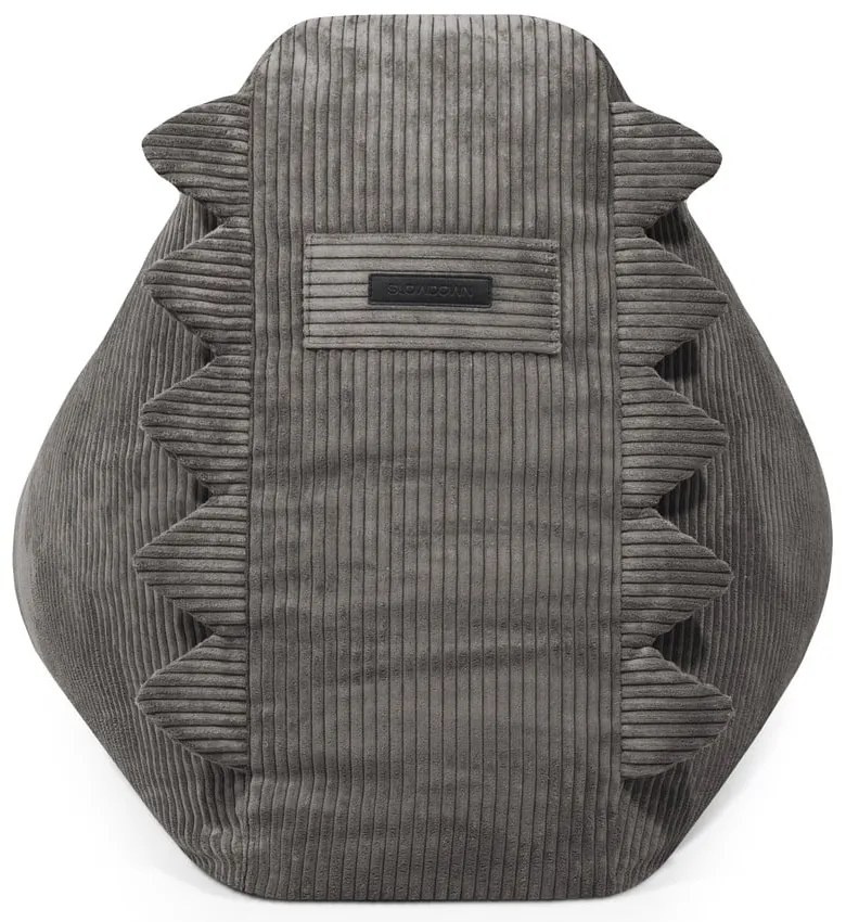 Черен детски пуф от рипсено кадифе Snug 80 Dragon – SLOWDOWN