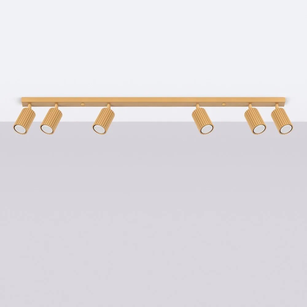 Прожектор в златист цвят 6,5x117 cm Gleam – Sollux