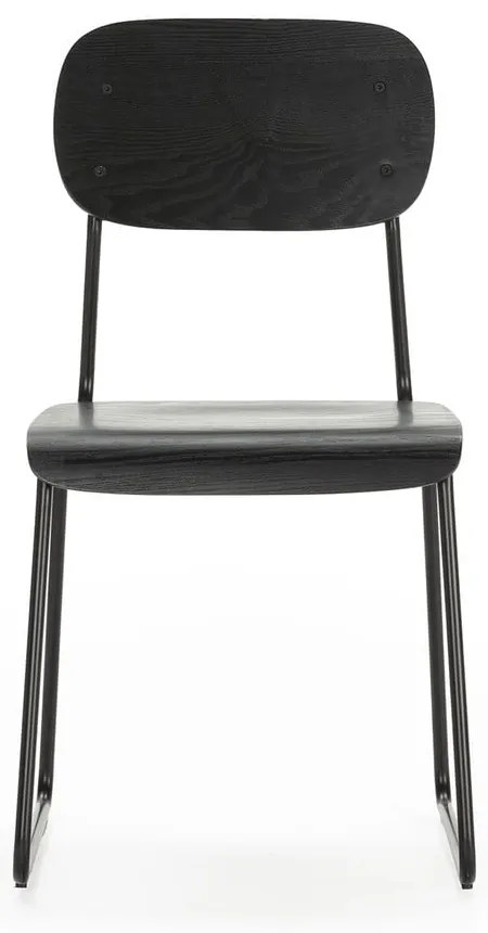 Черни трапезни столове в комплект от 2 бр. Aira – Marckeric