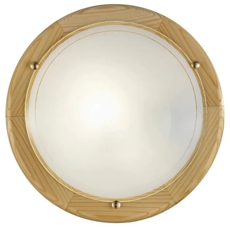 Eglo 3894 - Таванно осветително тяло UFO 2xE27/60W/230V Ø 38 см, борова дървесина