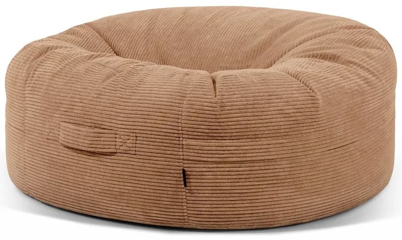 Кафяв пуф от рипсено кадифе Roll 135 – SLOWDOWN