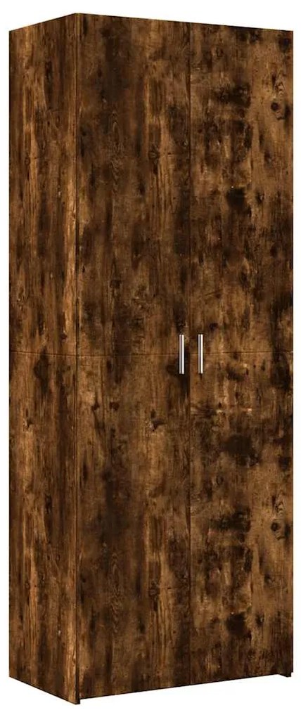 3281431 vidaXL Висок шкаф, опушен дъб, 70x42,5x185 см, инженерно дърво