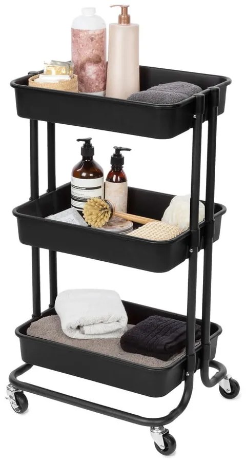 Черен пластмасов подвижен рафт 43x36 cm Grena - Compactor