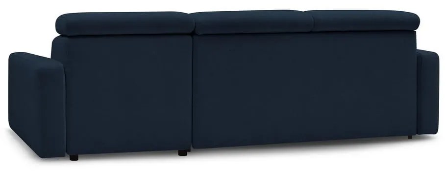 Тъмносин разтегателен ъглов диван (променлив) Monaco – Bobochic Paris