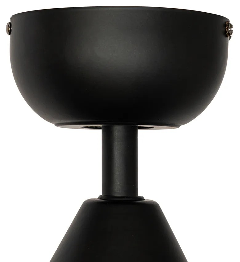 Вентилатор за таван черен 86,7 см вкл. LED димируем с дистанционно управление - Yuki