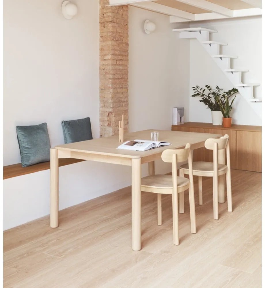 Сгъваема маса за хранене в декор от пепел 160x100 cm Atlas - Teulat