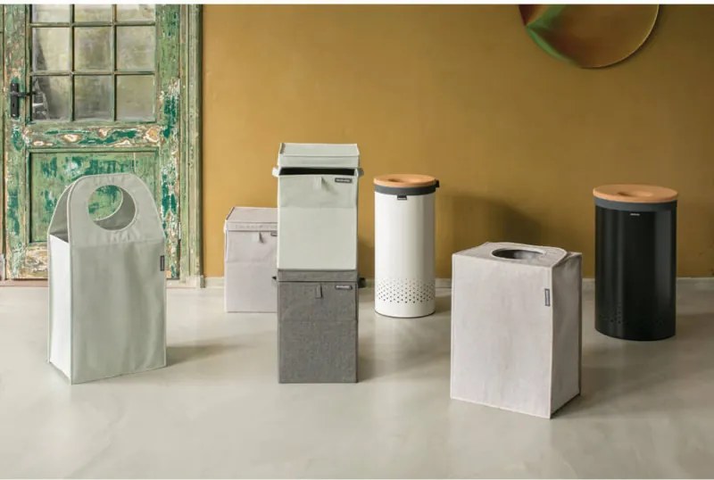 Кутия за пране Brabantia Stackable 1000829, 35 л, Преден отвор, Широк капак, Сгъваема, Зелен