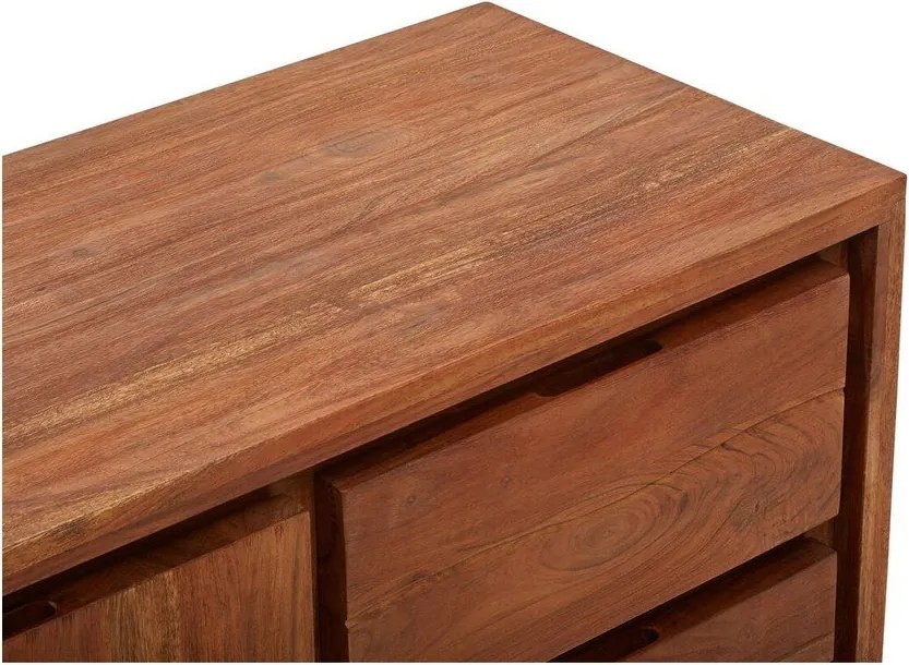 Скрин от масивна акация в тъмно естествен цвят 92x82x40 cm Simla – Premier Housewares