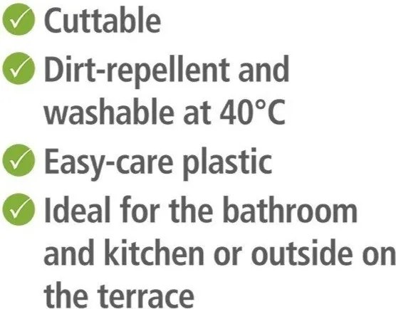 Сива пластмасова постелка за баня 65x200 cm Sassi - Wenko