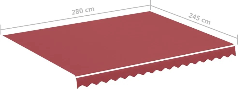 Резервно платнище за тенти, бордо червено, 3х2,5 м