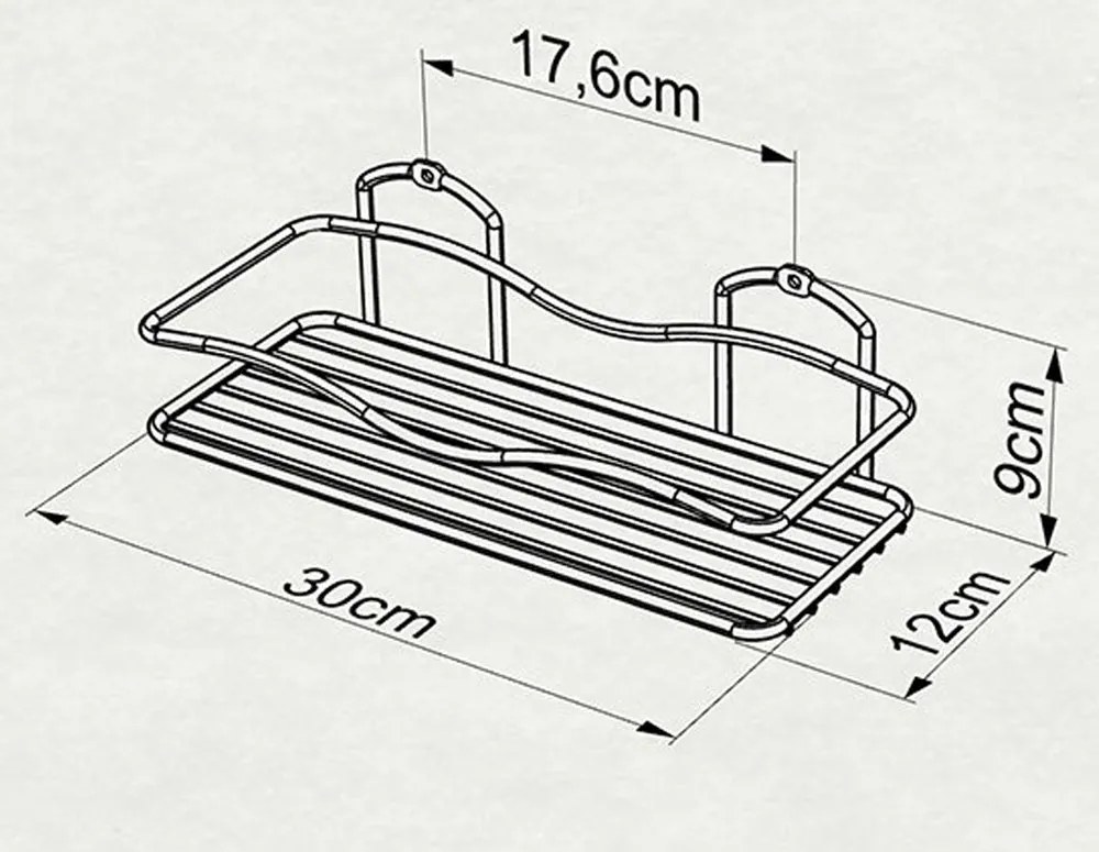 ПОСТАВКА ЗА БАНЯ TEKNO TEL BK-011B , 1 ниво , черно