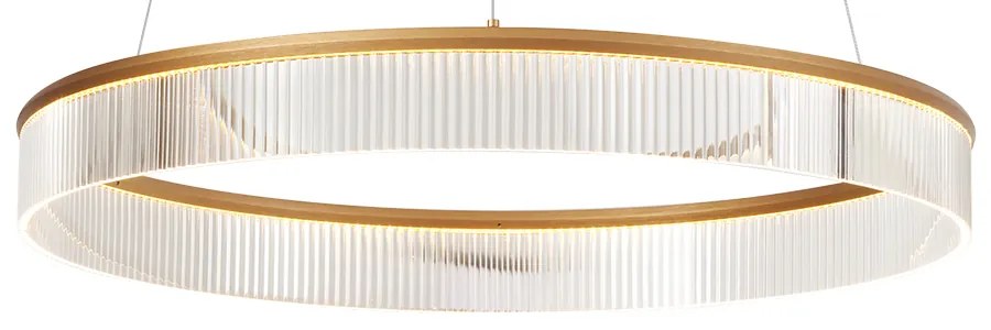 Модерен висящa лампa месинг 78cm вкл. LED 3-степенно димиране - Anello Chandelier