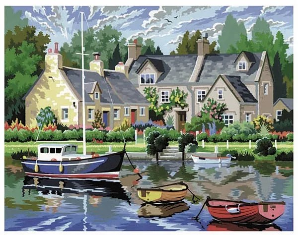 KSG Crafts - Рисуване по номера - голям  размер "Спокойни води"