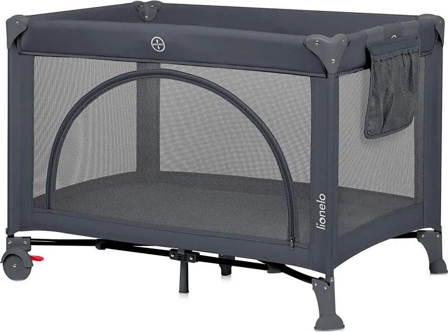Lionelo - Пътна бебешка кошара LAURA, бетонно сива