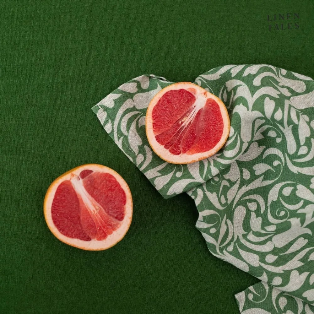 Ленена кърпа за съдове 45x65 cm Evergreen Damask – Linen Tales