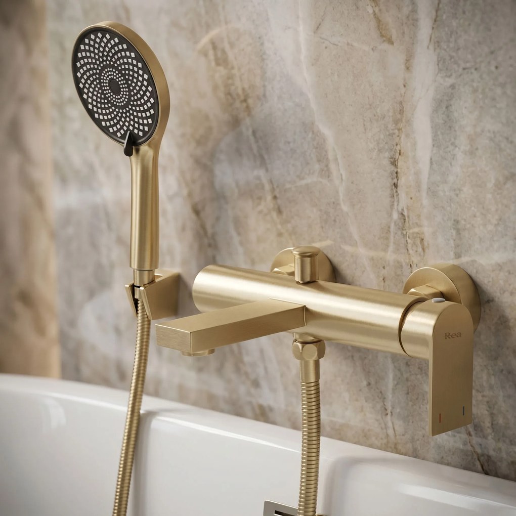 Смесител за вана Rea Hunter Brush Gold