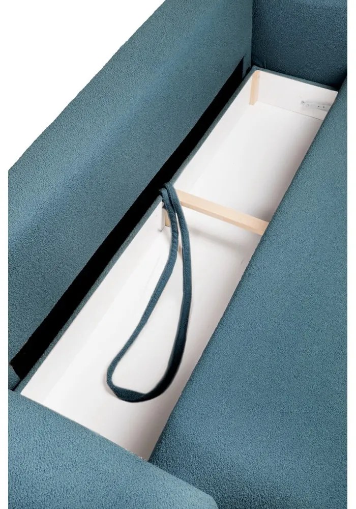 Син разтегателен диван от букле 247 cm Quinoa – Bonami Selection