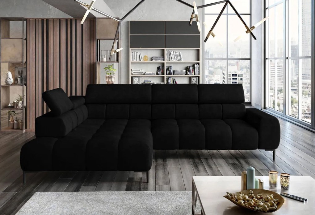 Ъглов диван Pallase-Left-Black