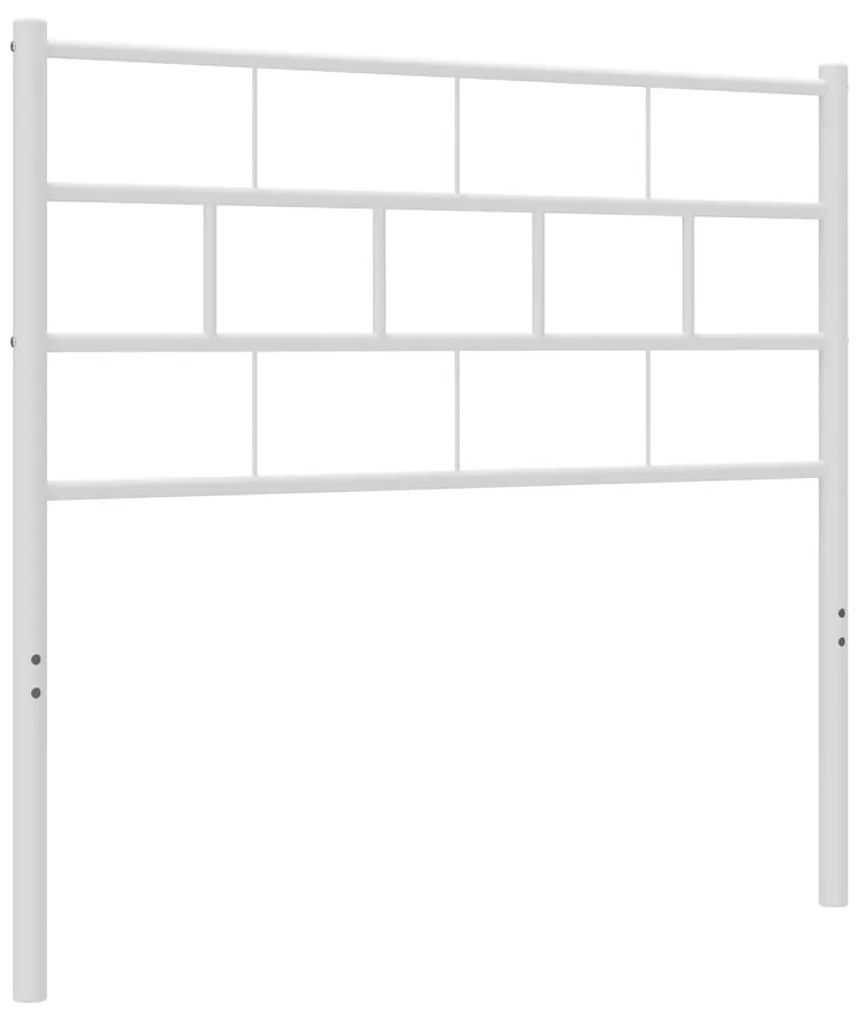 355735 vidaXL Метална резервна табла за легло, бяла, 80 см