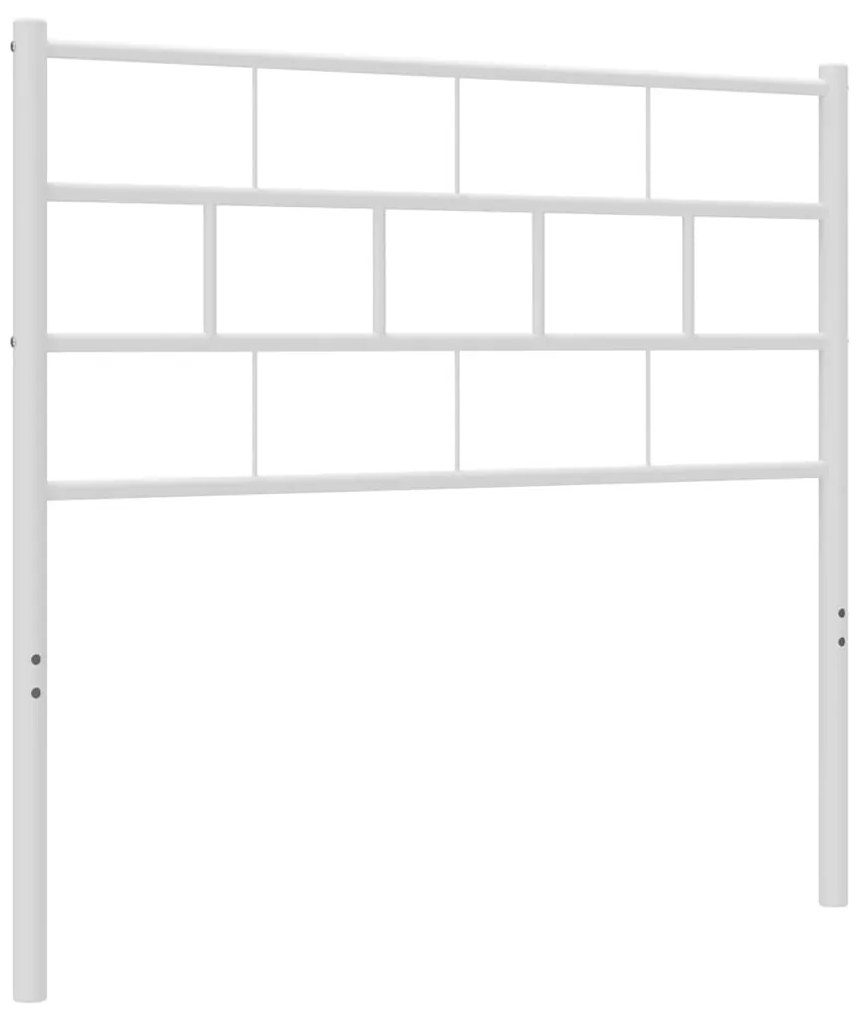 355735 vidaXL Метална табла за глава, бяла, 80 см