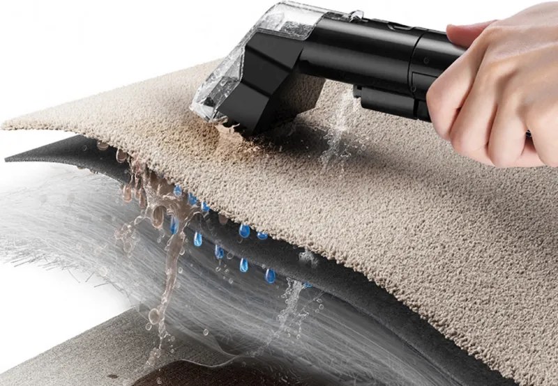 Прахосмукачка за пране на килими и тапицерия Dreame N10, 450W, 12000 Pa, 1.6/0.75 л, Почистване с гореща вода до 60°C, Самопочистване, Черен