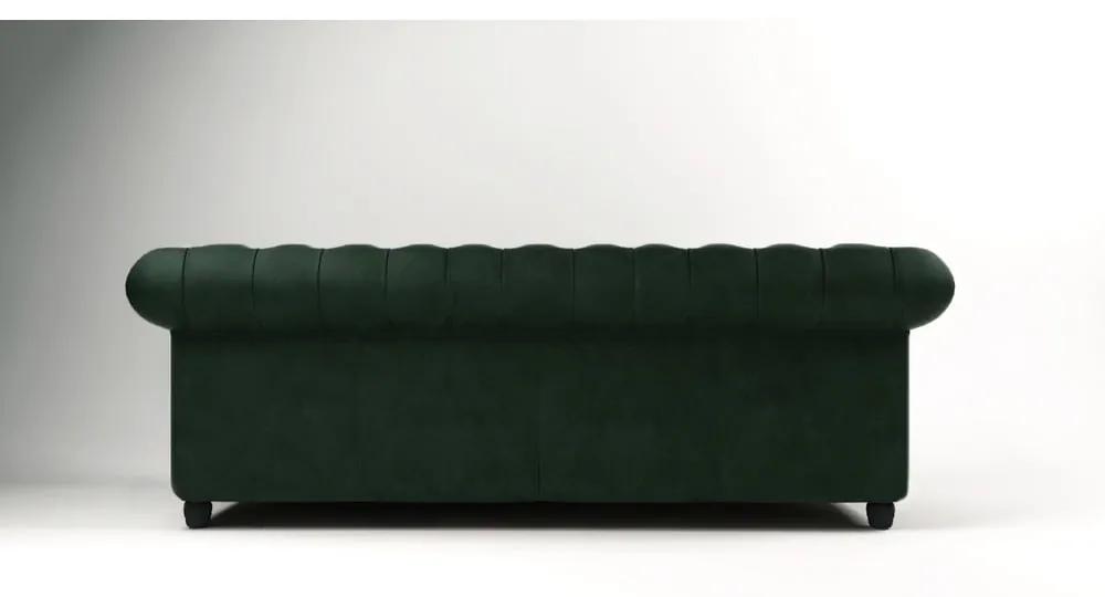 Тъмнозелен кадифен диван 230 cm Cambridge - Ropez