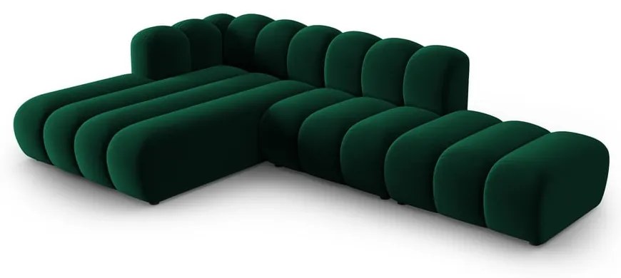 Тъмнозелен ъглов диван (ляв ъгъл) Lupine – Micadoni Home