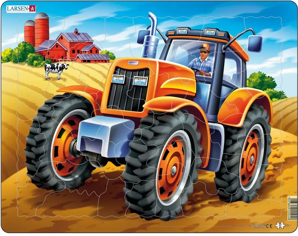Larsen - Пъзел:  Детски – "Трактор" – 37 части, голям