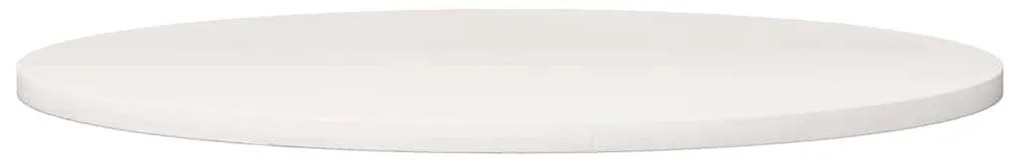 813657 vidaXL Плот за маса, бял, Ø90x2,5 см, бор масив