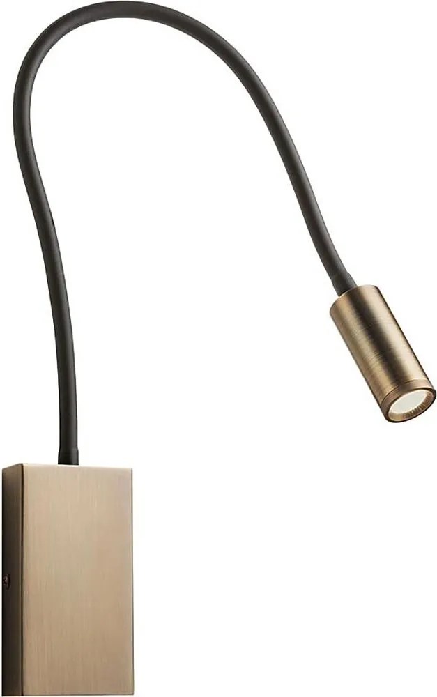 Redo 01-4475 - Гъвкава LED лампа WALLIE LED/3W/230V USB CRI 90 бронзова