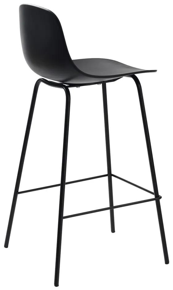 Черен пластмасов бар стол 92,5 cm Whitby - Unique Furniture