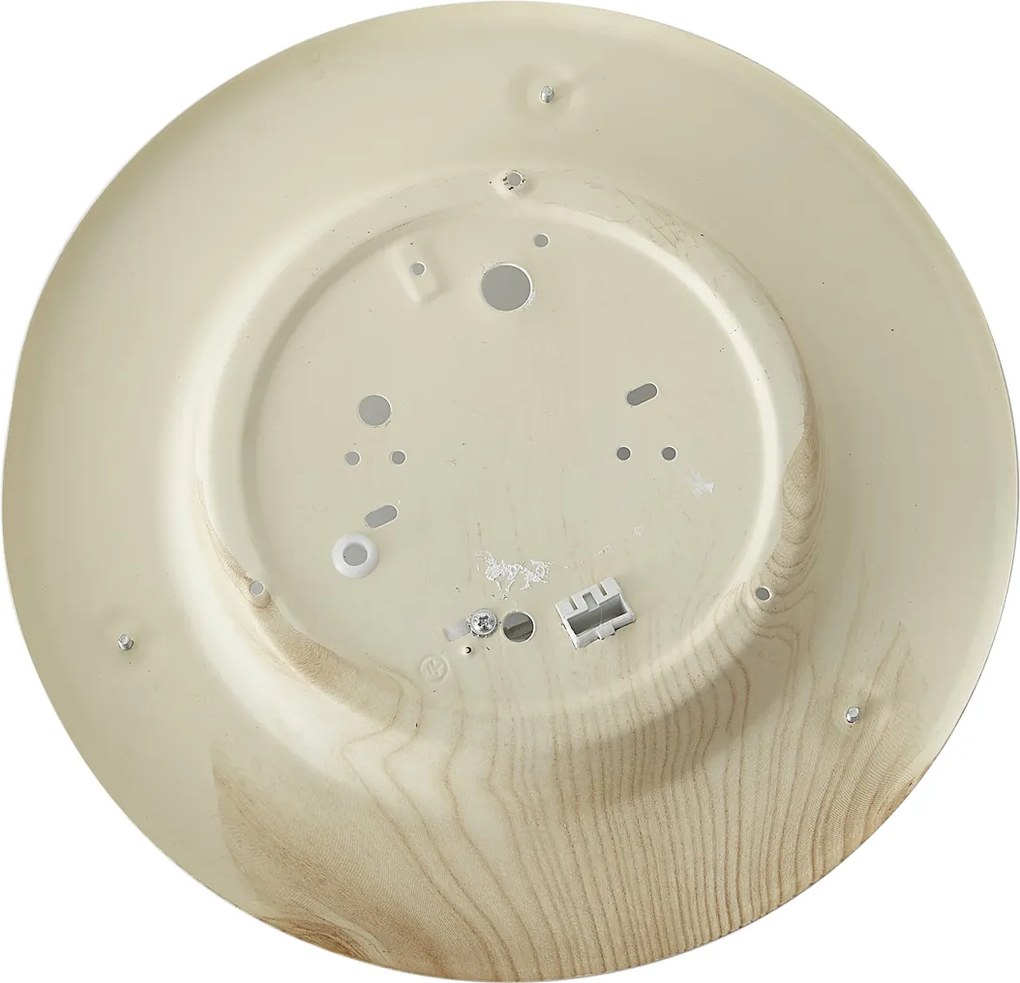 Класическа таванна лампа естествена с бяло стъкло - Mesiac