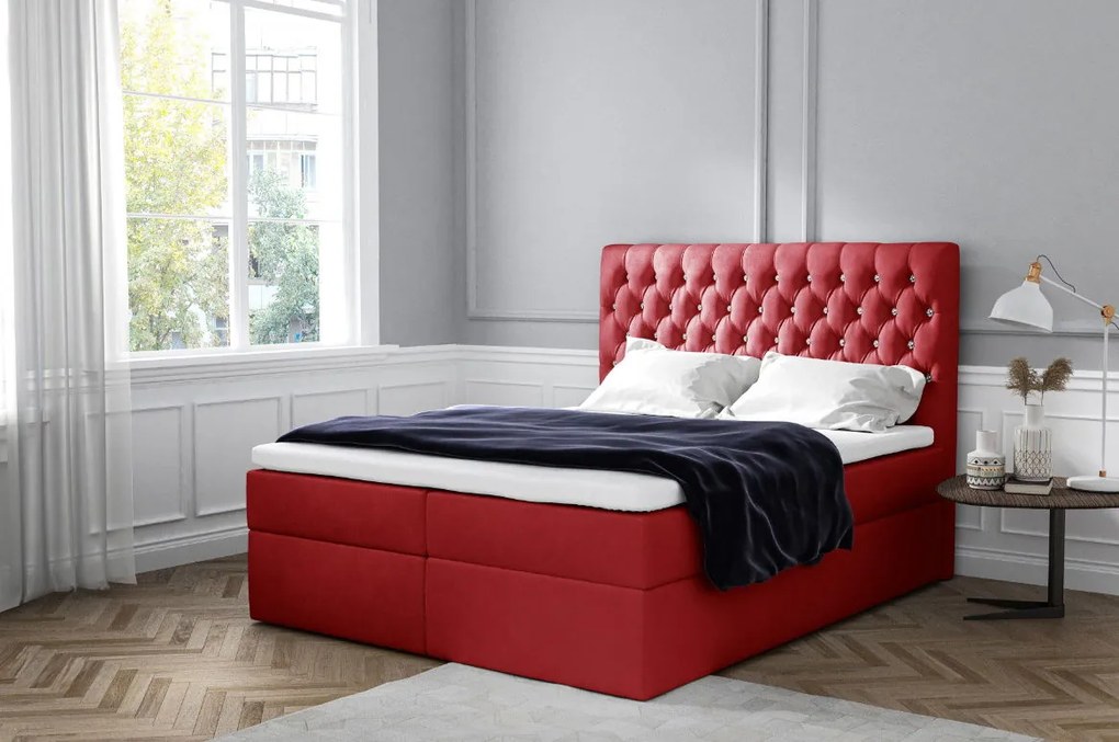 Тапицирано легло Noma-Kokkino-180 x 200