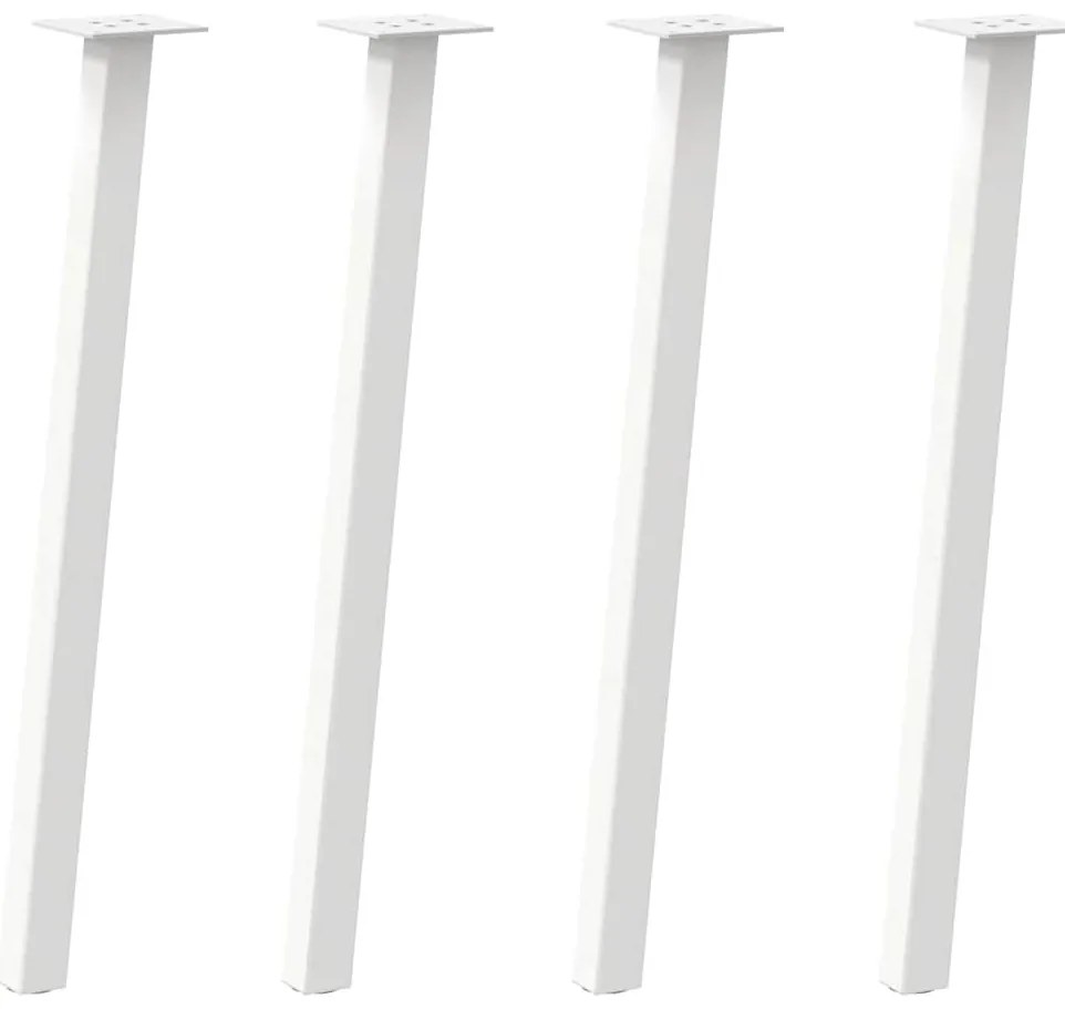 4012493 vidaXL Крака за конзолна маса, 4 бр., бели, 72 см, стомана