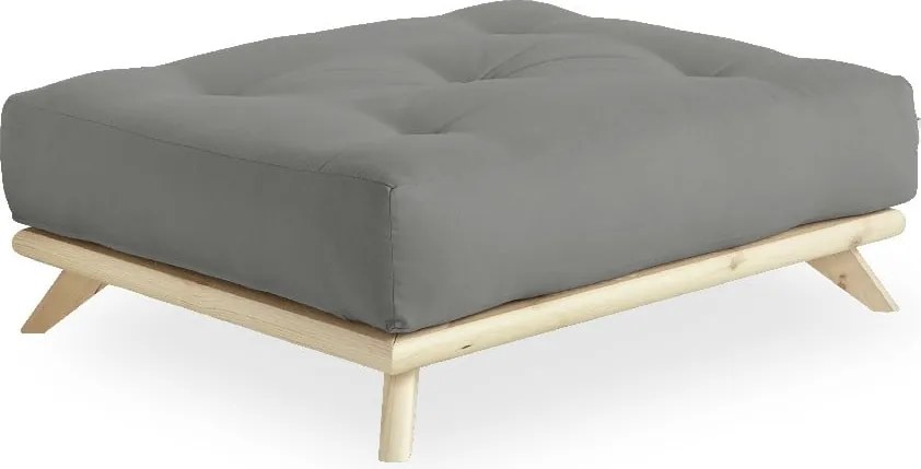 Табуретка за крака Natural Clear/Grey Senza - Karup Design