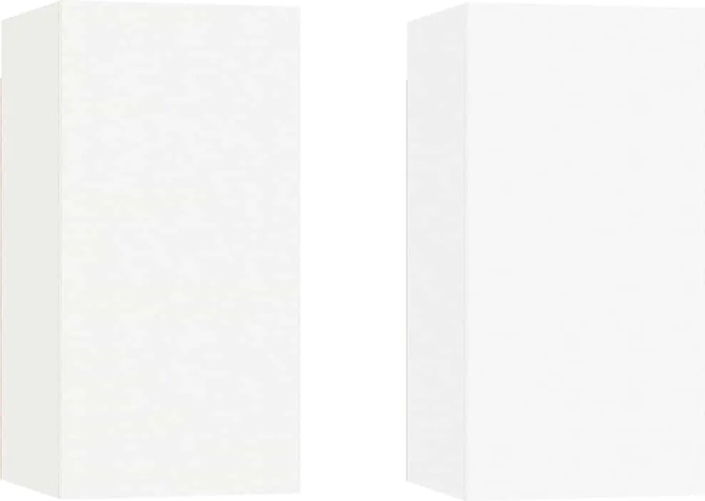 803327 vidaXL ТВ шкафове, 2 бр, бели, 30,5x30x60 см, инженерно дърво