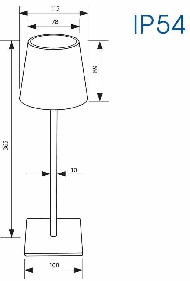 LED НАСТОЛНА ЛАМПА С БАТЕРИЯ IP54 3W 4000K 230LM