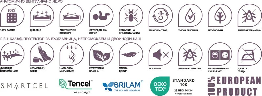 Възглавница Dream On, Детска възглавница Dream Clouds 12+ месеца, Мемори пяна