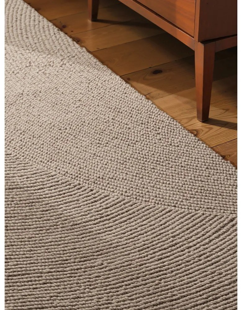 Бежова ръчно изработена вълнена пътека 80x200 cm Eleni Light Beige – Hanse Home